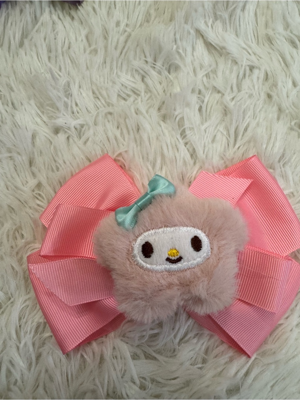 My Melody Plushie Bow Hair Clip